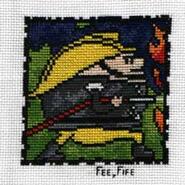 Cross stitch square for Jon Paul O's quilt