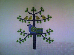 Cross stitch square for Lily-Faye's quilt