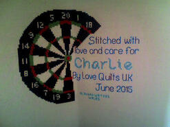 Cross stitch square for Charlie B's quilt