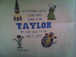 Cross stitch square for Taylor W's quilt