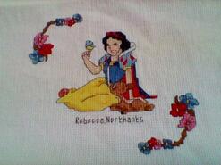 Cross stitch square for Chanel M's quilt