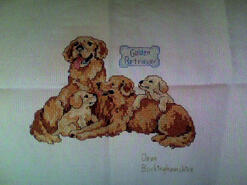 Cross stitch square for Charlotte C's quilt