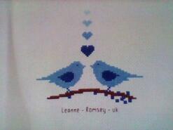 Cross stitch square for Lily-Faye's quilt