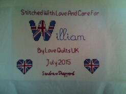 Cross stitch square for William W's quilt