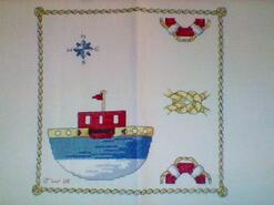 Cross stitch square for Asher H's quilt