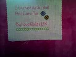 Cross stitch square for (QUILTED) Circles 4's quilt