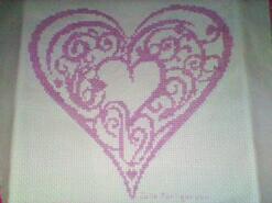 Cross stitch square for Amber K's quilt