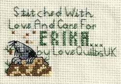 Cross stitch square for Erika M 's quilt