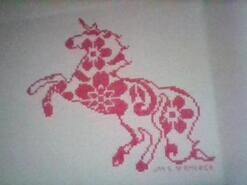 Cross stitch square for Amberley C's quilt