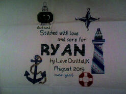 Cross stitch square for Ryan H's quilt