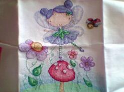 Cross stitch square for Amberley C's quilt