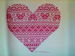 Cross stitch square for Ella-Mae's quilt
