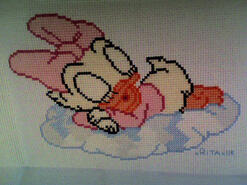 Cross stitch square for Isabella E's quilt