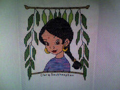 Cross stitch square for Isabella E's quilt