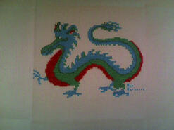 Cross stitch square for Leo M's quilt