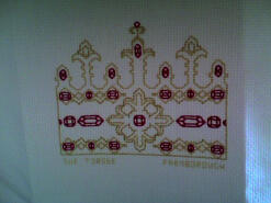 Cross stitch square for Cait D's quilt