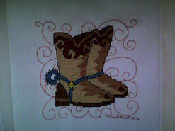 Cross stitch square for Jaiden J's quilt