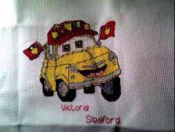 Cross stitch square for Charlie R's quilt