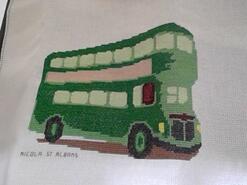 Cross stitch square for Riley M's quilt