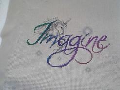 Cross stitch square for Iris C's quilt