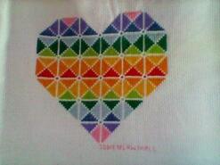 Cross stitch square for Olivia F's quilt