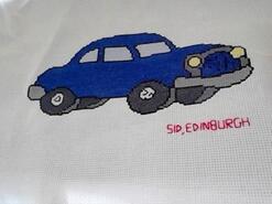 Cross stitch square for Sebastian's quilt