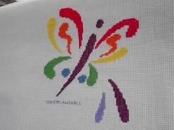 Cross stitch square for Olivia F's quilt