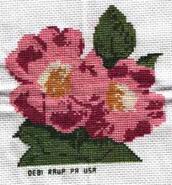 Cross stitch square for Rose P's quilt