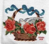 Cross stitch square for Rose P's quilt