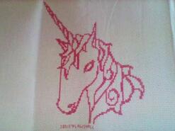 Cross stitch square for Olivia B's quilt