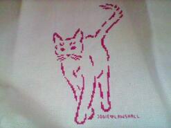 Cross stitch square for Josie-Mae J's quilt