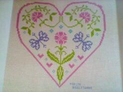 Cross stitch square for Layla E's quilt