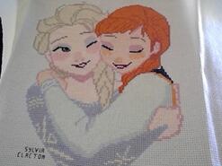 Cross stitch square for Darla's quilt