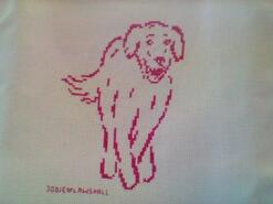 Cross stitch square for Josie-Mae J's quilt