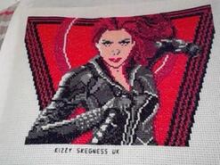 Cross stitch square for Leyton W's quilt