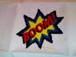 Cross stitch square for Zøren's quilt