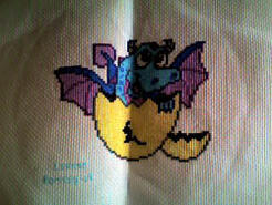 Cross stitch square for Harvey T 2's quilt