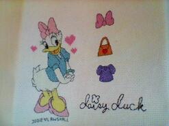 Cross stitch square for Amelie's quilt