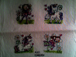 Cross stitch square for Katy Rose's quilt