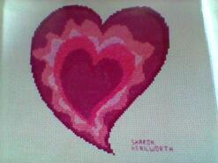 Cross stitch square for Poppy W's quilt