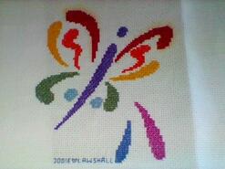 Cross stitch square for Maisie's quilt
