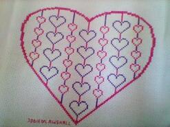 Cross stitch square for Poppy W's quilt
