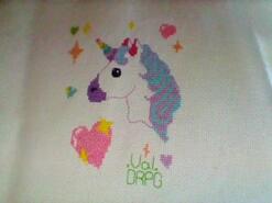 Cross stitch square for Poppy W's quilt