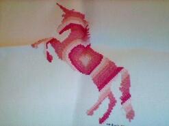 Cross stitch square for Poppy W's quilt