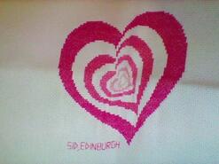Cross stitch square for Poppy W's quilt