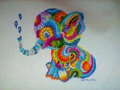 Cross stitch square for Zander's quilt