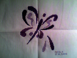 Cross stitch square for Eva R's quilt