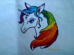 Cross stitch square for Javeria's quilt