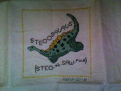 Cross stitch square for Noah W's quilt
