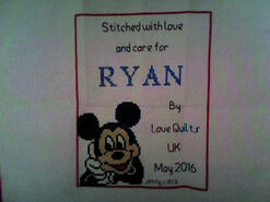 Cross stitch square for Ryan C's quilt